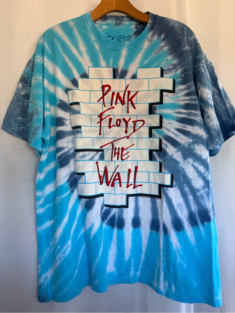 Pink Floyd The Wall Tie Dye Blue Graphic T-Shirt Men’s XL